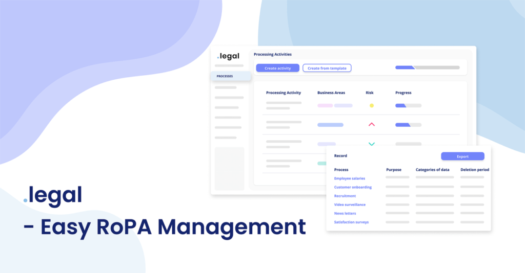 Logiciel dotlegal RoPA RGPD
