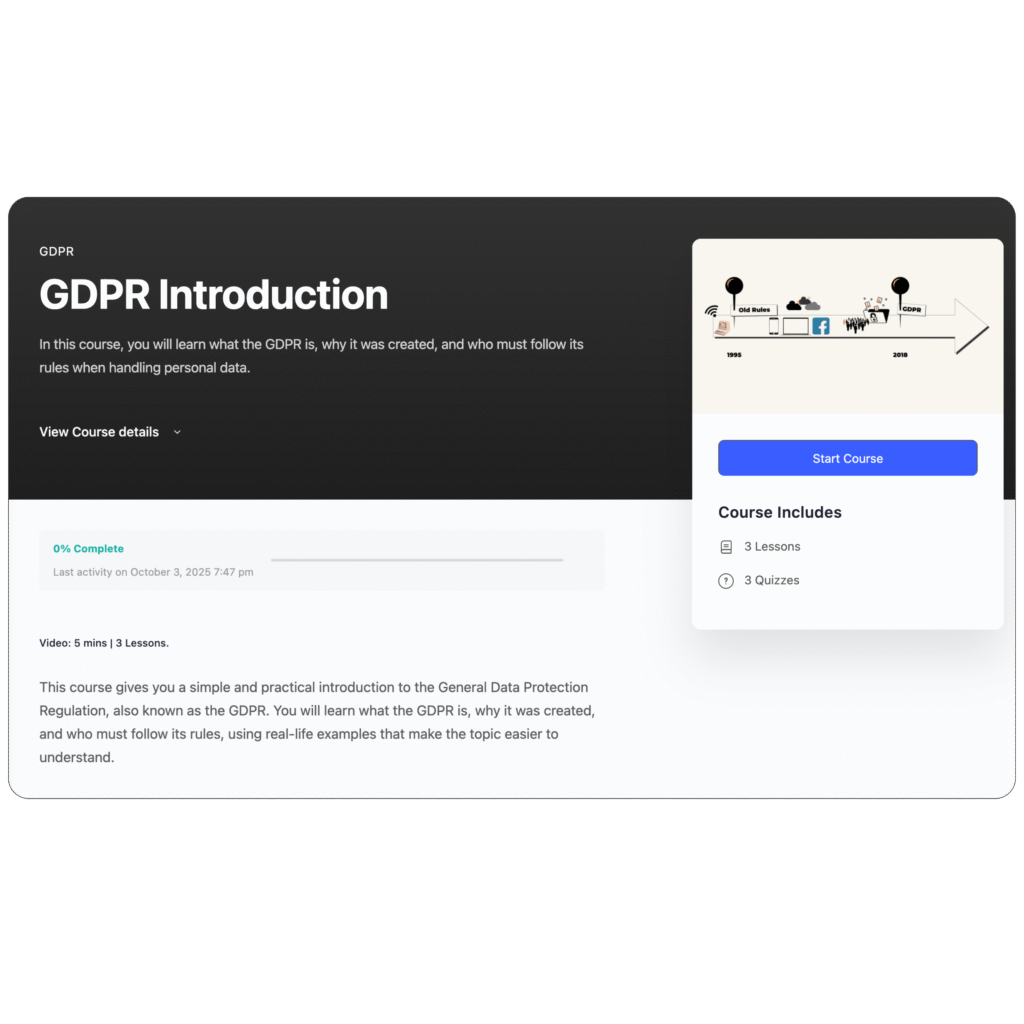 GDPR introduction course